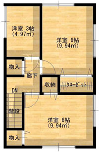 戸建賃貸ハイパーウッドタイプ16 2F間取り