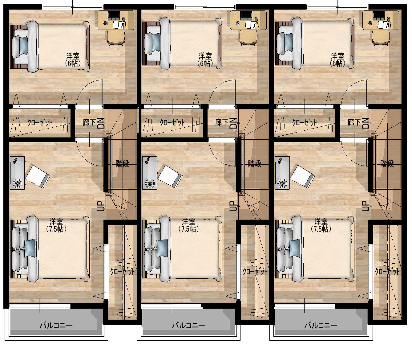 戸建賃貸ハイパーウッドメゾネット① 2F間取り