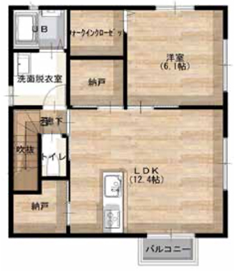 戸建賃貸ハイパーウッドタイプ16 2F間取り